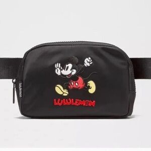 NWT lululemon Black Belt Bag with Disney Mickey Mouse